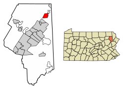 Lackawanna County Pennsylvania Incorporated and Unincorporated areas Carbondale Highlighted